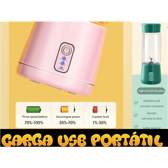 Liquidificador Portátil 380ml 2000mAh 3 - 6V Azul - Outros Preparação de  Alimentos a Frio - Compra na