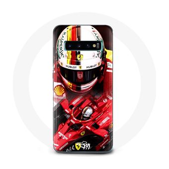 Capa Maniacase para Samsung Galaxy S10 Plus Fórmula 1 Sebastian Vettel F1 Vermelho - 1