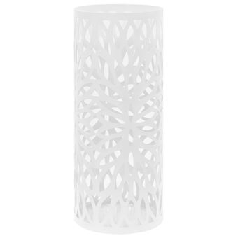 Suporte para Guarda-Chuvas vidaXL com Folhas em Aço Branco - 1