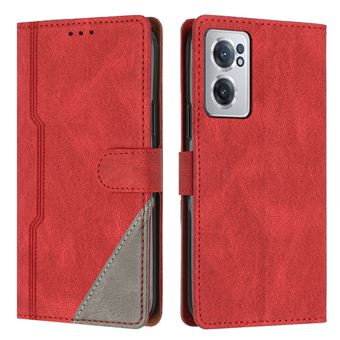 Capa Protetora ZURSANA com Fecho Magnético e Ranhura para Cartão para OnePlus Nord CE2 5G  | Couro PU | Vermelho - 1