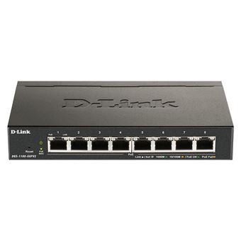 Switch de Rede D-Link DGS-1100-08PV2/B | Preto - 1