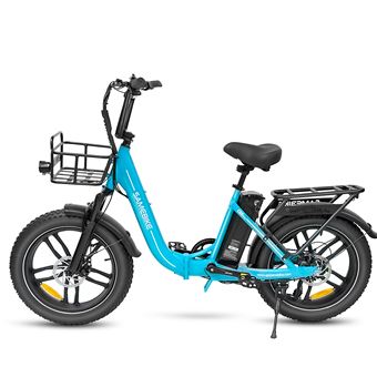 Bicicleta Elétrica Dobrável Step-through SAMEBIKE C05 Pro | 500W | 36V | 13Ah | Pneu Fat | Ciano - 1