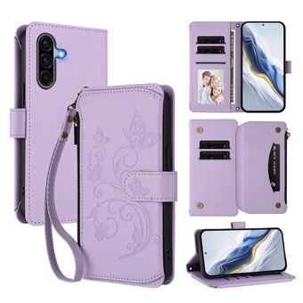 Capa tipo Carteira FOXDOCK para Samsung Galaxy A56 5G | Porta-cartões | Alça de Mão | Roxo claro - 1