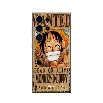 Capa Maniacase para Samsung Galaxy S24 Ultra One Piece Wanted Poster Monkey D. Luffy - 1