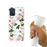 Capa Hapdey para Samsung Galaxy A71 | Silicone Flexível em TPU | Design Ilustração botânica florescendo, rosas cor de rosa - Transparente_3