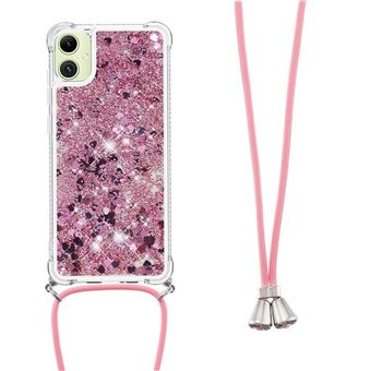 Capa FLOODKING para Samsung Galaxy A06  | Corda Ajustável | Proteção Anti-Queda | Proteção da Lente | Rosa Dourado - 1