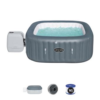 Spa Insuflável Bestway Lay-Z-Spa Hawaii Hydrojet Pro | 4-6 Pessoas Quadrado | 180x180x71 cm - Cinzento - 1