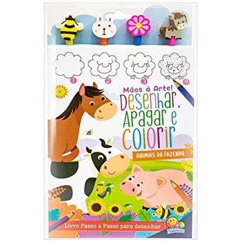 Mãos À Arte! Desenhar, Apagar E Colorir: Animais Da Fazenda - 1