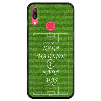Capa Hapdey para Huawei Y7 2019 - Y7 Prime 2019 Design Campo de Futebol Hala Madrid em Silicone Flexível e TPU Preto