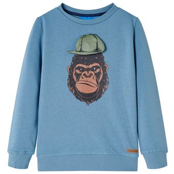 Sweatshirt para criança | vidaXL | azul-médio 128 | 7 a 8 anos - 1