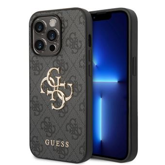 Capa Traseira Guess Hard para iPhone 14 pro | Metal Logo Grey - 1