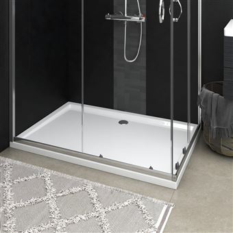 Base de Chuveiro Retangular vidaXL | 80x120 cm | ABS Branco - 1