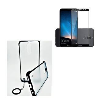 Kit Película de Vidro 5D Full Cover e Capa Naked Bumper Phonecare para Huawei Mate 10 Lite - Preto / Transparente - 1