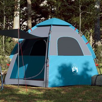 Tenda de campismo vidaXL | cabana para 4 pessoas libertação rápida azul - 1