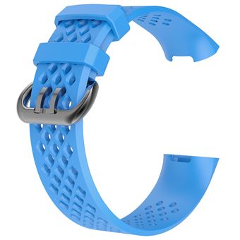 Pulseira de Silicone WISETONY para Fitbit Charge 3 5.1-7.1inch Azul - 1