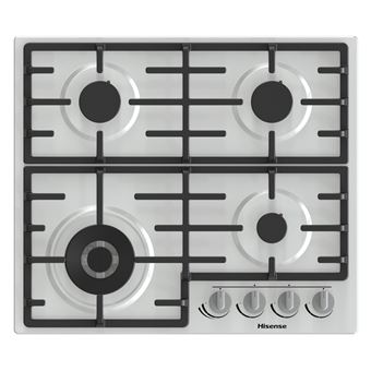 Placa a Gás Hisense GM663XB | 60 cm | 4 Zonas | Aço inoxidável - 1