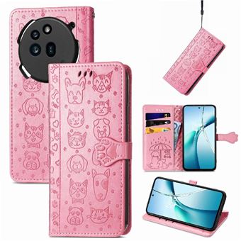 Capa FLOODKING para Nothing Phone 3A Pro | Flip | PU | Porta-Cartões | Rosa - 1