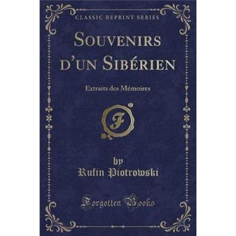 souvenirs Dun Sibérien Paperback -
