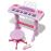 Teclado de Brincar Infantil vidaXL com Banco e Microfone 37 Teclas Rosa_1
