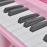 Teclado de Brincar Infantil vidaXL com Banco e Microfone 37 Teclas Rosa_2