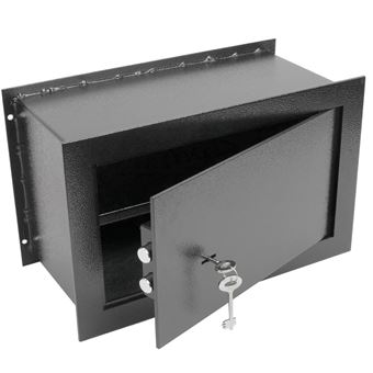 Cofre de Segurança PrimeMatik Recuada de Aço e com Chaves 40x20x25cm Preto - 1