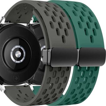 Pack Antiimpacto 2x Bracelete SnapFlow para Garmin Vivoactive 4S | Cinzento e Verde - 1