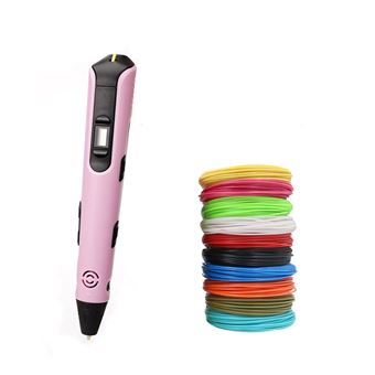 Caneta de Impressão 3D Arzopa® + 50 m + 10 Cores PLA - Rosa - 1