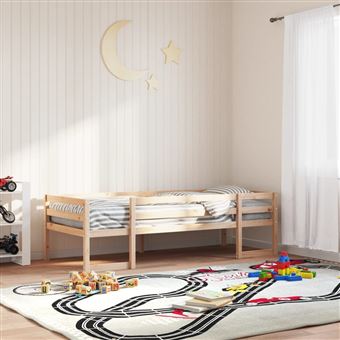Estrutura de cama infantil vidaXL | 80x200 cm | madeira de pinho maciça - 1