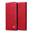 Capa PU cavalo louco auto-absorvido vintage vermelho para Samsung Galaxy A50