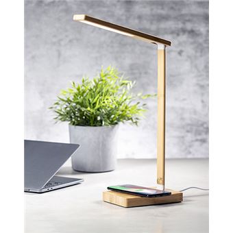 Candeeiro de Secretária Orange Container com Carregador em Bambu - 1