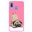 Capa Hapdey para Samsung Galaxy A40 2019 Design Pug Bebé a Posar 2 em Silicone Flexível e TPU Cor-de-Rosa_0