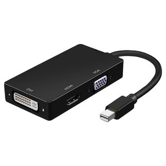 Conversor Mini DP 3 em 1 V-REEL QT15 | 4K HD para Mac | Preto - 1