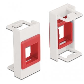 Placa de Parede e Cobertura de Interruptor DeLOCK 81355 | Vermelho, Branco - 1