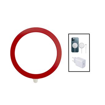 Kit Phonecare Silicone Magsafe Magnetic Sem Fios + Base Carregador Type C FastCharge 20W + Magnetic Wireless Fast Charger para Apple - Vermelho - 1