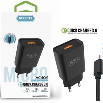 Kit Accetel Carregador + Cabo Type C AC404B para Apple iPhone 16 Pro Max Multi-Voltagem Automática | Rápida Velocidade de Carregamento 2.1A | Preto - 1