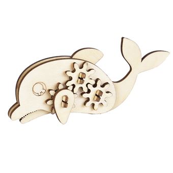Mini quebra-cabeça 3D DAM | madeira | Golfinho - 1