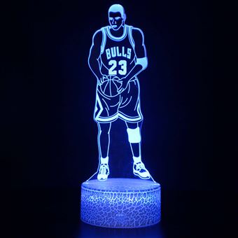 Lâmpada 3D HSMY | Infantil | Multicolorido com Controlo Remoto | Michael Jordan | 1000 - 1