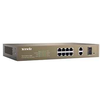 Tenda TEF1210P-8-150W Fast Ethernet (10/100) Grey Apoio Power over Ethernet (PoE)