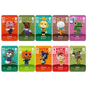 Pack 10 Cartões NFC zhishang para Animal Crossing | Compatível com Nintendo Switch Amiibo / Switch Lite / Wii U | Mkp12 - 1