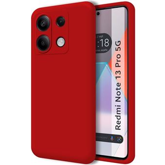 Capa Tumundosmartphone de silicone líquido ultramacio para Xiaomi Redmi Note 13 Pro 5G em vermelho - 1