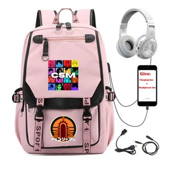 Mochila Escolar DreamWorks | Chainsaw Man | 31 x 19 x 46 cm | Rosa 3576 - 1