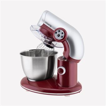 Batedeira H.Koenig KM80 | 5.5 L | 4 Velocidades | 1000 W | Vermelho, Aço inoxidável - 1