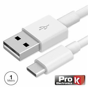 Cabo USB ProK C 2.0 Macho / USBA Macho 1M Branco - 1