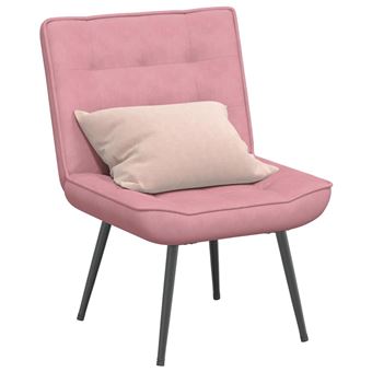 Cadeira de relaxamento vidaXL | 64x74x84 cm | veludo rosa - 1
