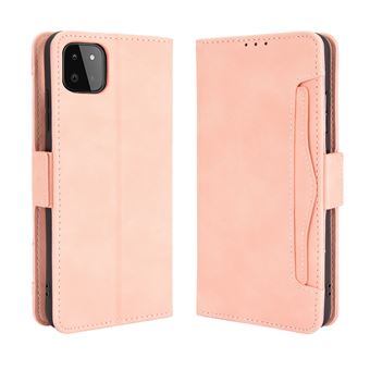 Capa FOXDOCK Protetora para Samsung Galaxy A22 5G | Suporte e Flip de couro PU | À Prova de Choque | Rosa - 1
