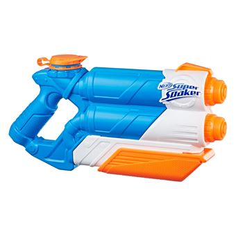 Pistola De Água com Depósito Nerf Super Soaker Twin Tide Azul e Laranja e Branco - 1