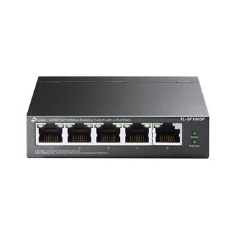 comutador de rede TP-LINK TL-SF1005P Não-gerido Fast Ethernet (10/100) Apoio Power over Ethernet (PoE) Preto
