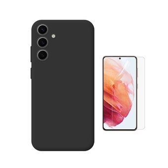 Kit Película Hydrogel Frente + Capa Silicone Líquido PHONECARE para Samsung Galaxy S25 FE 5G | Preto - 1