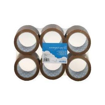 Fita Cola De Embalar Niceday Economy Castanho 40 Micras 48Mm (A) X 66M (L) 6 Rollos - 1