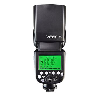 Flash Godox Speedlite V860II-C para Canon | TTL | 2.4G | 60GN | 1/8000S  - Preto - 1